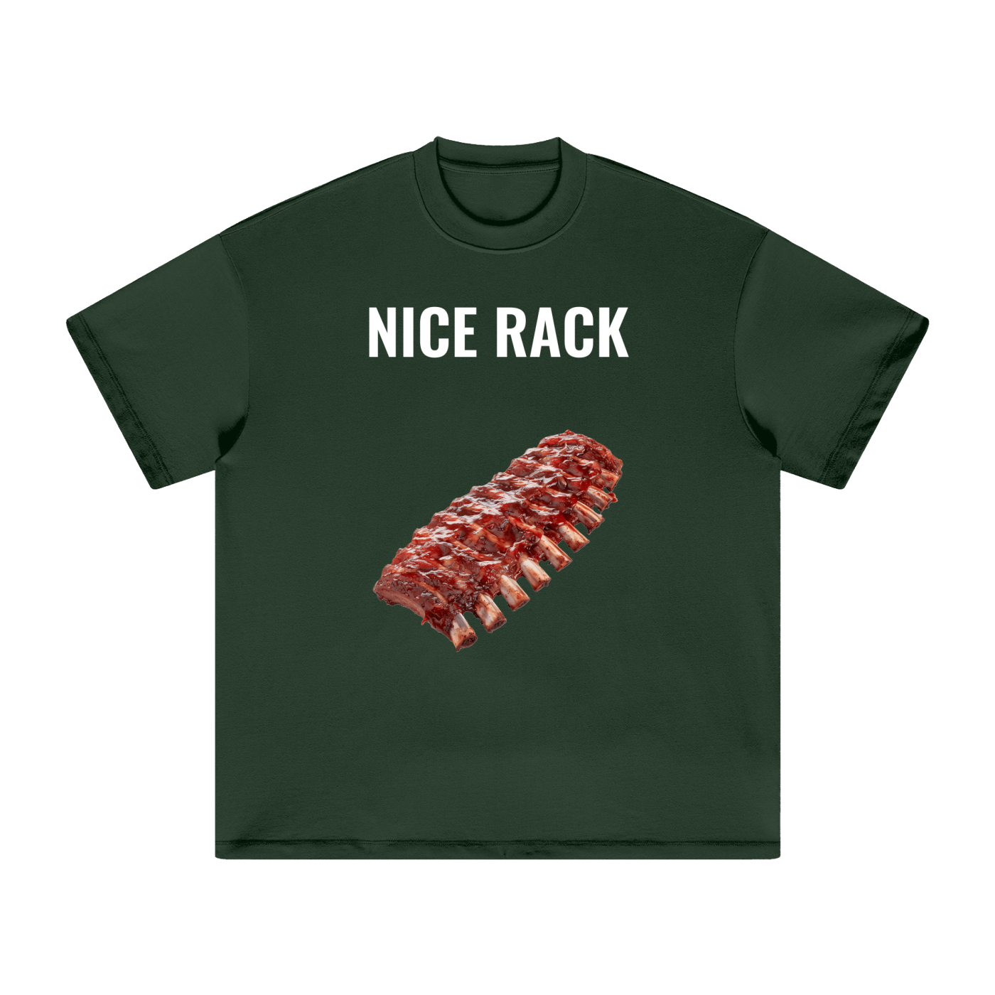 Nice Rack BBQ - Heavyweight Earth Tone T-Shirt