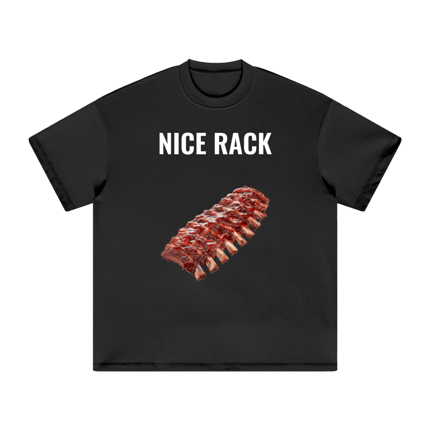 Nice Rack BBQ - Heavyweight Earth Tone T-Shirt