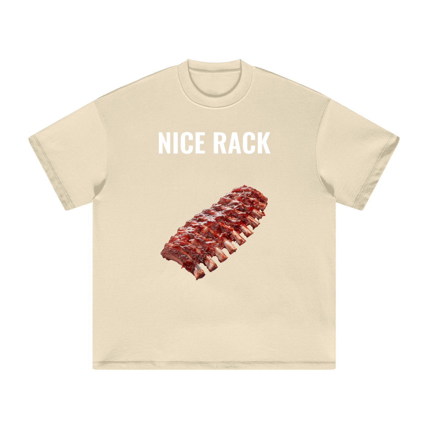 Nice Rack BBQ - Heavyweight Earth Tone T-Shirt