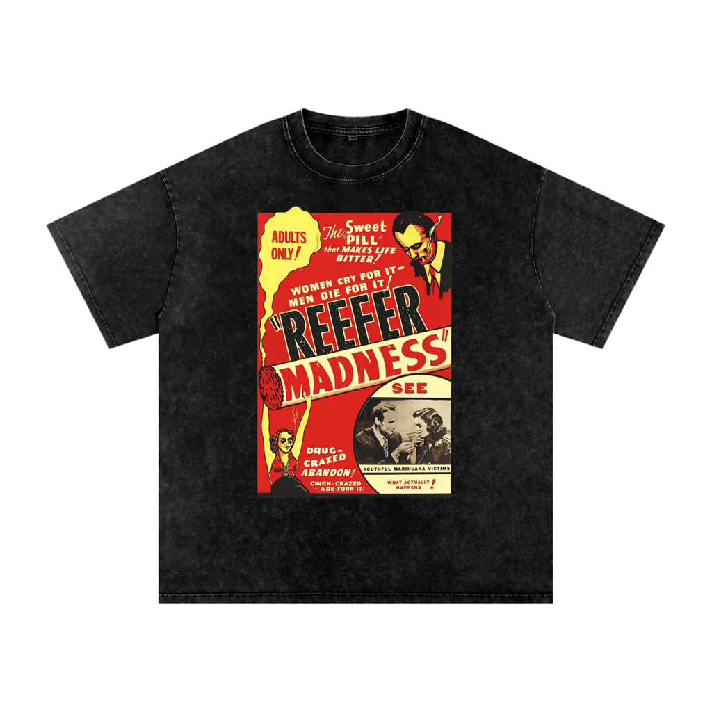Reefer Madness - Snow Washed Oversized Cotton T-Shirt