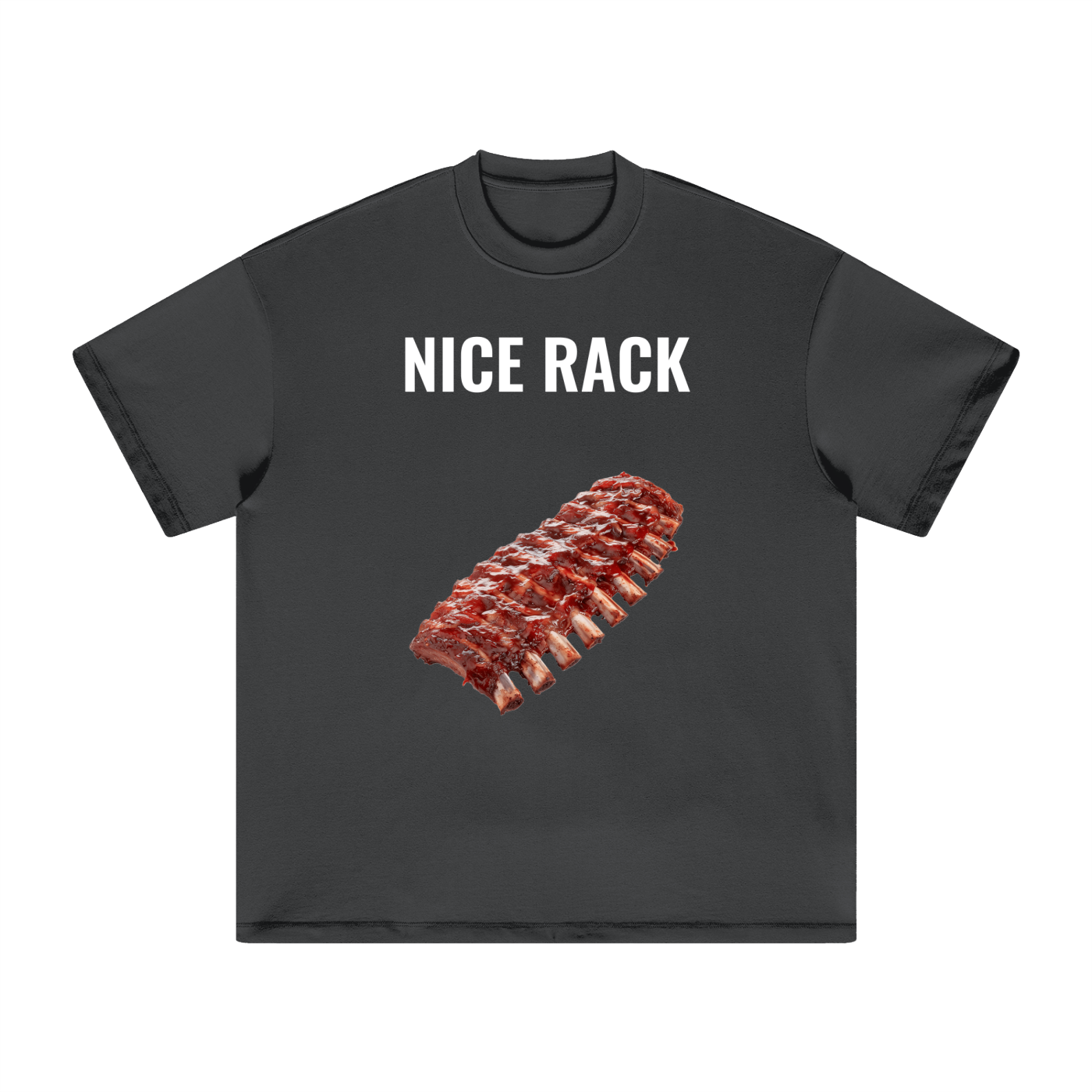Nice Rack BBQ - Heavyweight Earth Tone T-Shirt