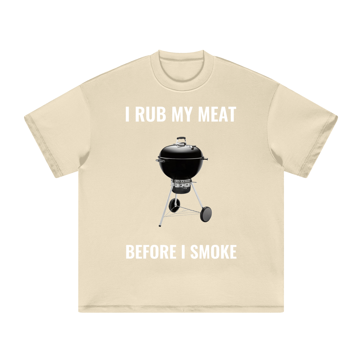 I Rub My Meat BBQ - Heavyweight Earth Tone T-Shirt